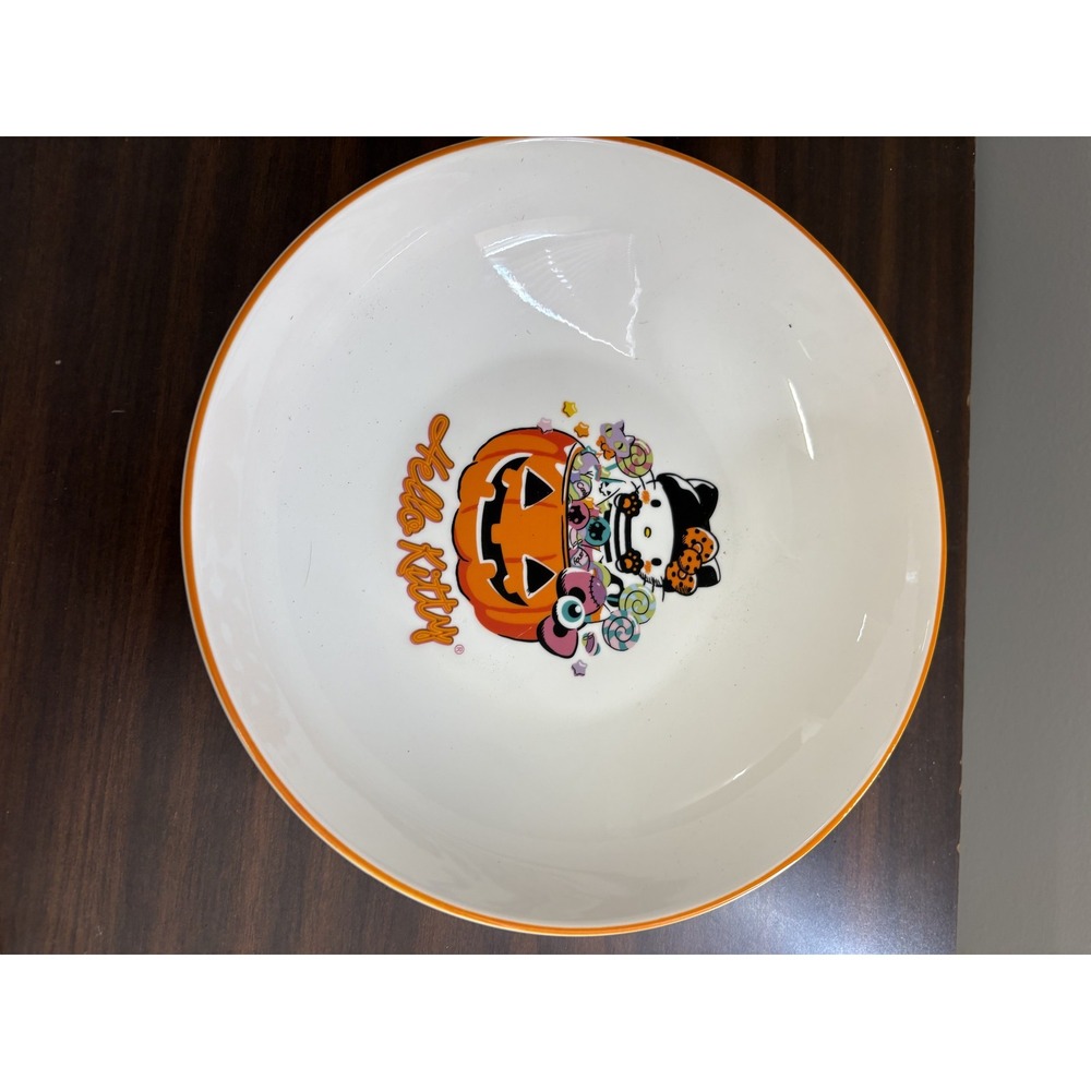 Hello Kitty Halloween Large Ceramic Pumpkin Bowl Sanrio 2018 Candy Dish Japan De